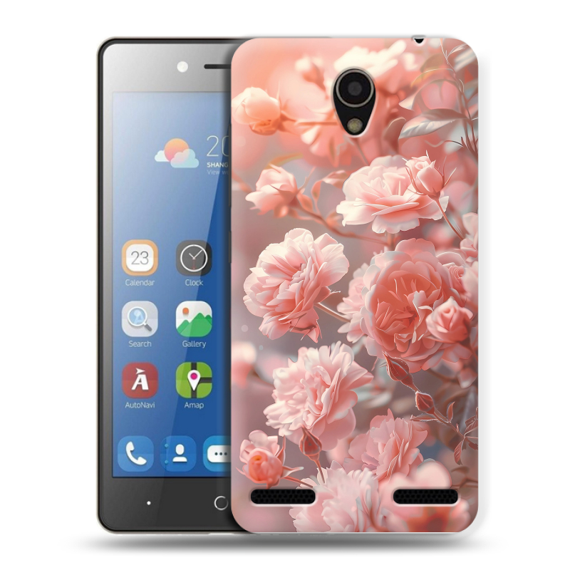 Силиконовый чехол на ZTE Blade L7 с принтом Розовые розы Силиконовый чехол на ZTE Blade L7 с принтом Розовые розы