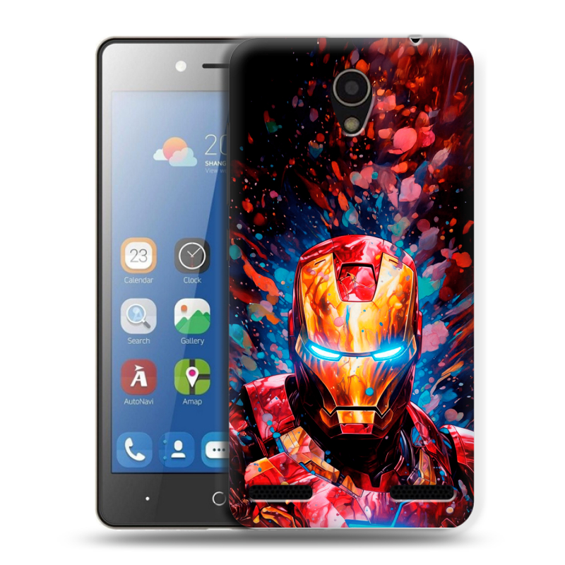 Силиконовый чехол на ZTE Blade L7 с принтом Железный человек Ironman Силиконовый чехол на ZTE Blade L7 с принтом Железный человек Ironman