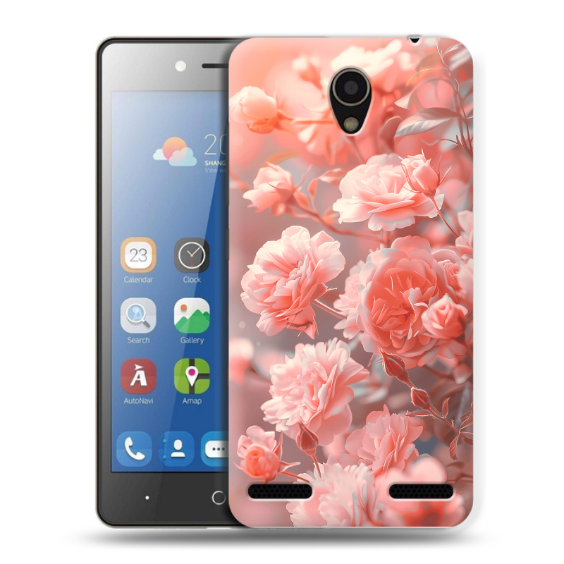 Силиконовый чехол на ZTE Blade L7 с принтом Розы цветы Силиконовый чехол на ZTE Blade L7 с принтом Розы цветы