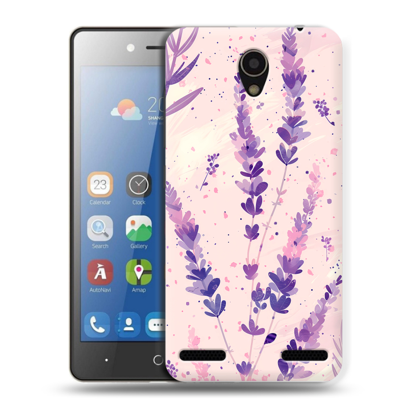 Силиконовый чехол на ZTE Blade L7 с принтом цветы лаванда Силиконовый чехол на ZTE Blade L7 с принтом цветы лаванда