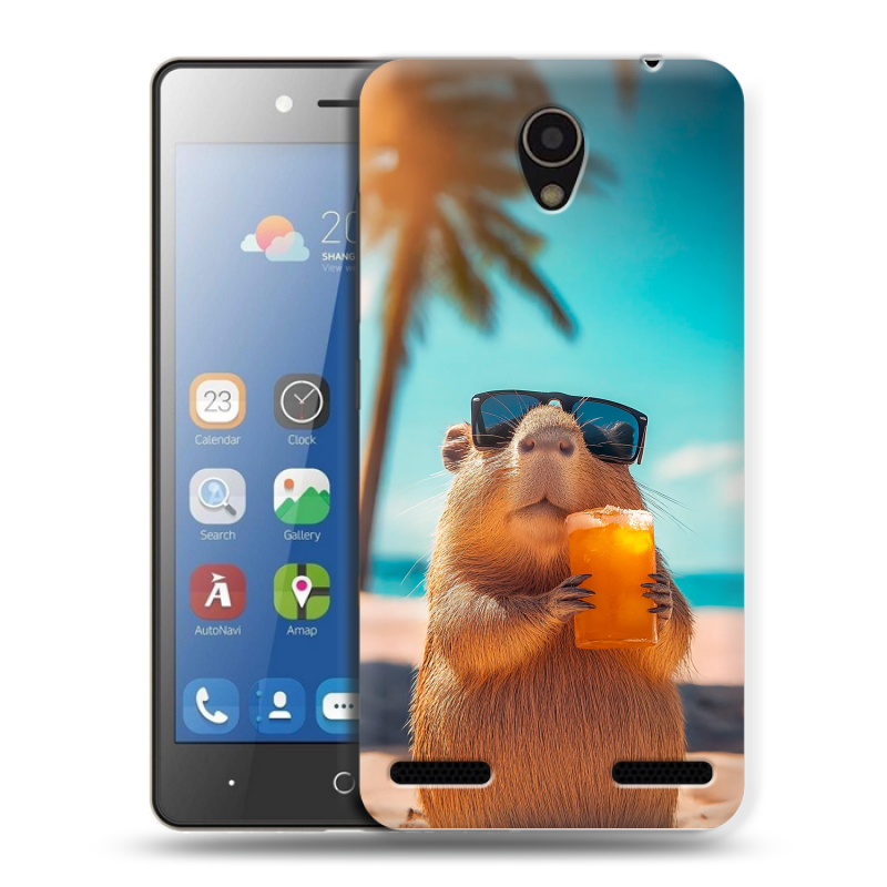 Силиконовый чехол на ZTE Blade L7 с принтом Капибара Силиконовый чехол на ZTE Blade L7 с принтом Капибара