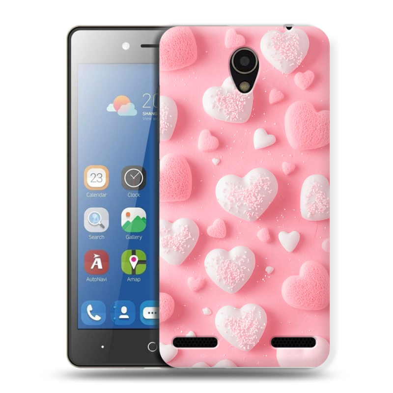 Силиконовый чехол на ZTE Blade L7 с принтом Сердечки Силиконовый чехол на ZTE Blade L7 с принтом Сердечки