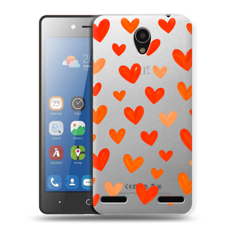 Силиконовый чехол на ZTE Blade L7 с принтом Сердечки Силиконовый чехол на ZTE Blade L7 с принтом Сердечки