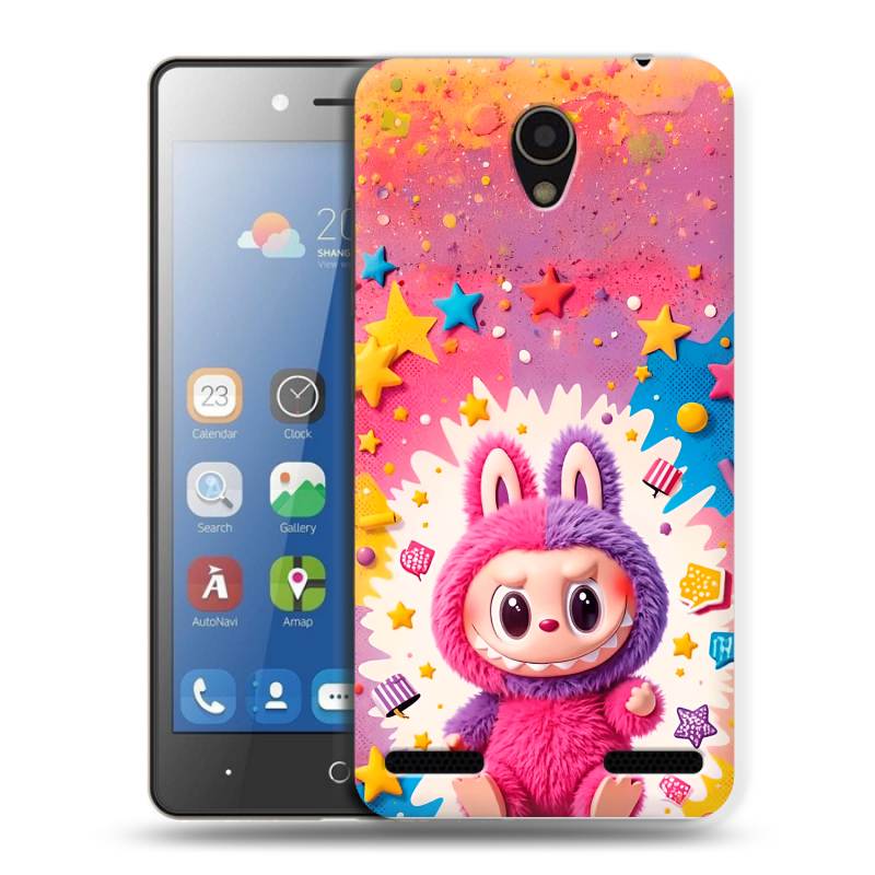Силиконовый чехол на ZTE Blade L7 с принтом Labubu Лабубу Силиконовый чехол на ZTE Blade L7 с принтом Labubu Лабубу