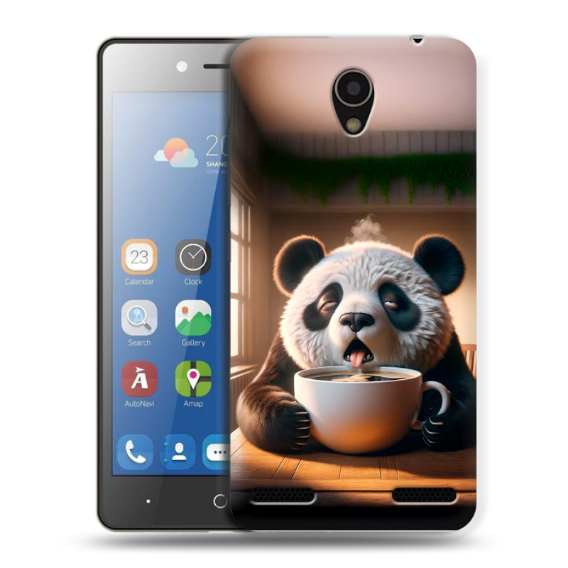 Силиконовый чехол на ZTE Blade L7 с принтом смешная панда Силиконовый чехол на ZTE Blade L7 с принтом смешная панда