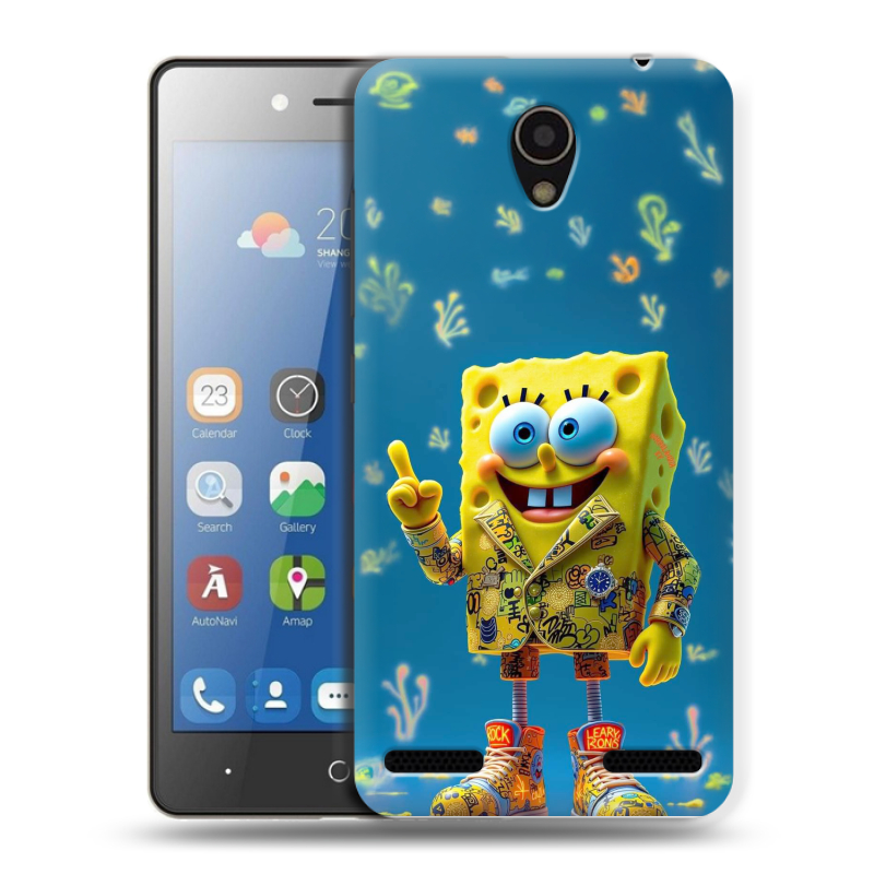 Силиконовый чехол на ZTE Blade L7 с принтом Спанч боб Спанчбоб Силиконовый чехол на ZTE Blade L7 с принтом Спанч боб Спанчбоб