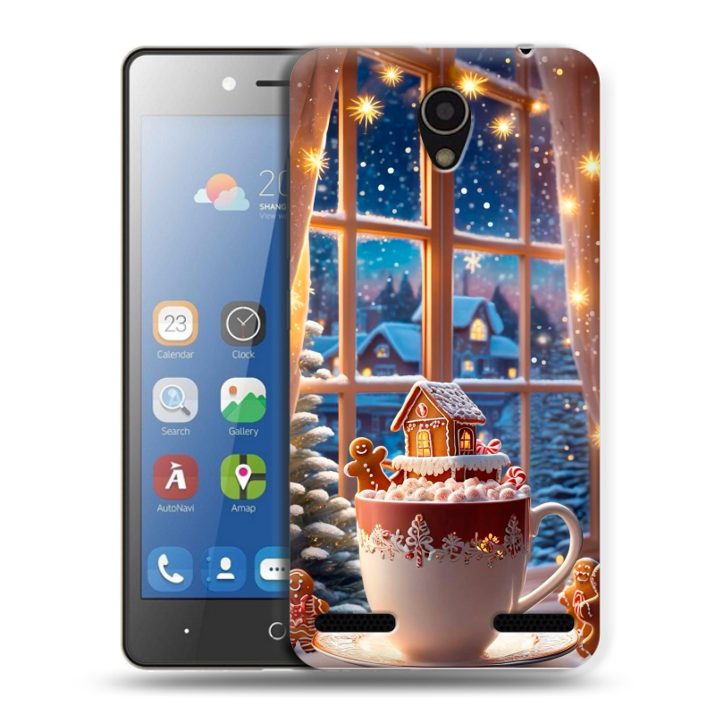 Силиконовый чехол на ZTE Blade L7 с принтом Новый год Силиконовый чехол на ZTE Blade L7 с принтом Новый год