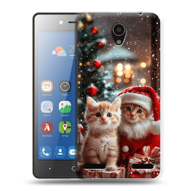 Силиконовый чехол на ZTE Blade L7 с принтом Новый год Силиконовый чехол на ZTE Blade L7 с принтом Новый год