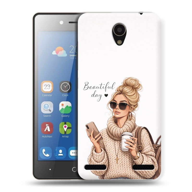 Силиконовый чехол на ZTE Blade L7 с принтом женский Силиконовый чехол на ZTE Blade L7 с принтом женский