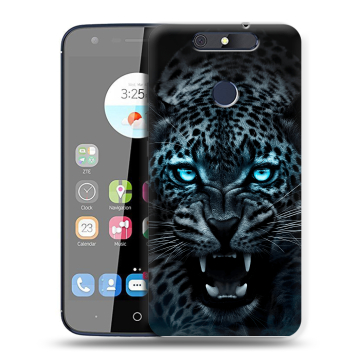 Силиконовый чехол на ZTE Blade V8C с принтом Темный леопард Силиконовый чехол на ZTE Blade V8C с принтом Темный леопард