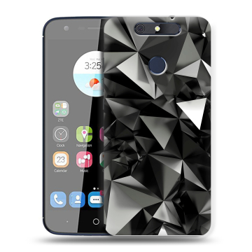 Силиконовый чехол на ZTE Blade V8C с принтом Черные кристаллы Силиконовый чехол на ZTE Blade V8C с принтом Черные кристаллы