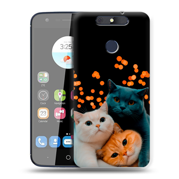 Силиконовый чехол на ZTE Blade V8C с принтом Кошки Силиконовый чехол на ZTE Blade V8C с принтом Кошки