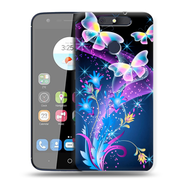 Силиконовый чехол на ZTE Blade V8C с принтом Бабочки Силиконовый чехол на ZTE Blade V8C с принтом Бабочки