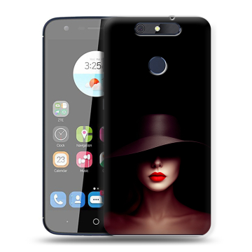 Силиконовый чехол на ZTE Blade V8C с принтом Девушка в шляпе Силиконовый чехол на ZTE Blade V8C с принтом Девушка в шляпе