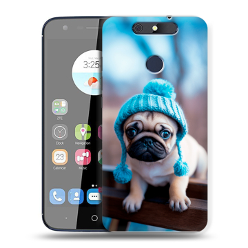 Силиконовый чехол на ZTE Blade V8C с принтом Мопс в шапке Силиконовый чехол на ZTE Blade V8C с принтом Мопс в шапке