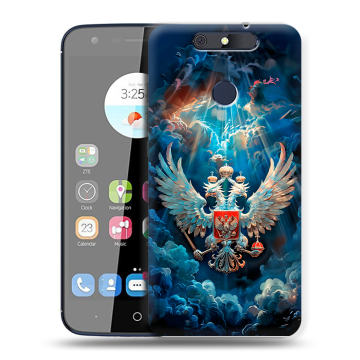 Силиконовый чехол на ZTE Blade V8C с принтом Герб флаг России Силиконовый чехол на ZTE Blade V8C с принтом Герб флаг России