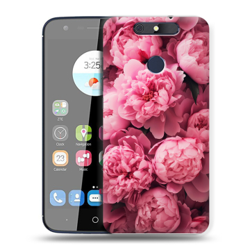 Силиконовый чехол на ZTE Blade V8C с принтом цветы пионы Силиконовый чехол на ZTE Blade V8C с принтом цветы пионы