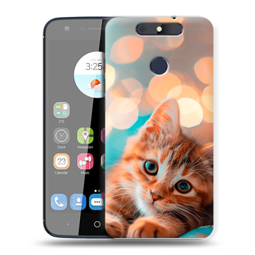 Силиконовый чехол на ZTE Blade V8C с принтом котик Силиконовый чехол на ZTE Blade V8C с принтом котик