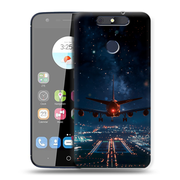 Силиконовый чехол на ZTE Blade V8C с принтом самолет Силиконовый чехол на ZTE Blade V8C с принтом самолет