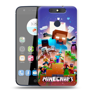 Силиконовый чехол на ZTE Blade V8C с принтом Майнкрафт Minecraft