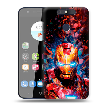 Силиконовый чехол на ZTE Blade V8C с принтом Железный человек Ironman Силиконовый чехол на ZTE Blade V8C с принтом Железный человек Ironman