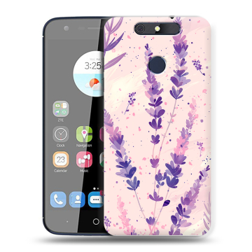 Силиконовый чехол на ZTE Blade V8C с принтом цветы лаванда Силиконовый чехол на ZTE Blade V8C с принтом цветы лаванда