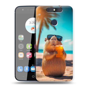 Силиконовый чехол на ZTE Blade V8C с принтом Капибара Силиконовый чехол на ZTE Blade V8C с принтом Капибара