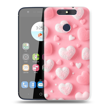 Силиконовый чехол на ZTE Blade V8C с принтом Сердечки Силиконовый чехол на ZTE Blade V8C с принтом Сердечки