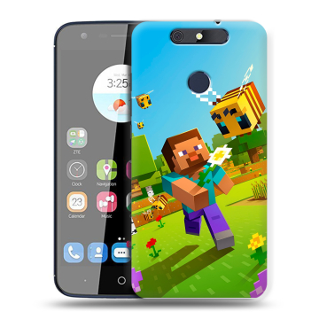 Силиконовый чехол на ZTE Blade V8C с принтом Майнкрафт Minecraft Силиконовый чехол на ZTE Blade V8C с принтом Майнкрафт Minecraft