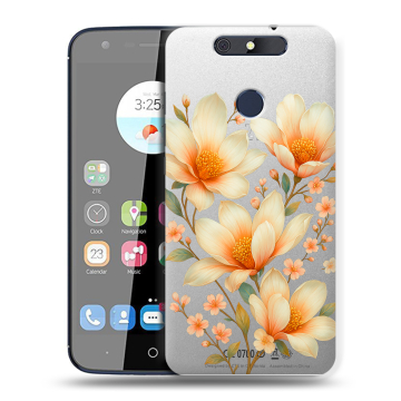 Силиконовый чехол на ZTE Blade V8C с принтом Цветы