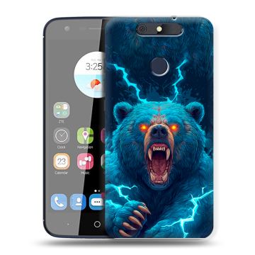 Силиконовый чехол на ZTE Blade V8C с принтом Медведь