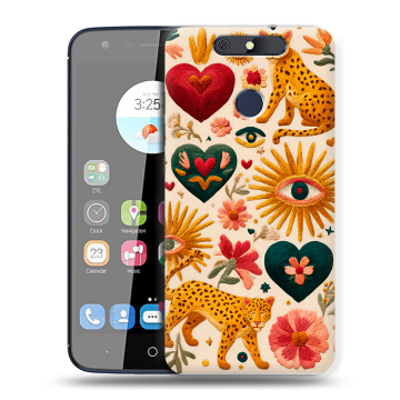 Силиконовый чехол на ZTE Blade V8C с принтом Модный принт