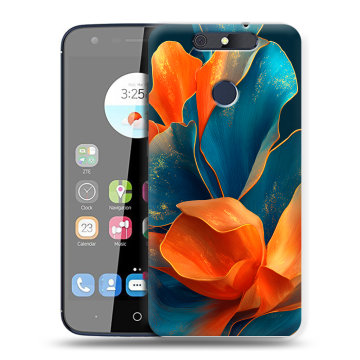 Силиконовый чехол на ZTE Blade V8C с принтом Цветы