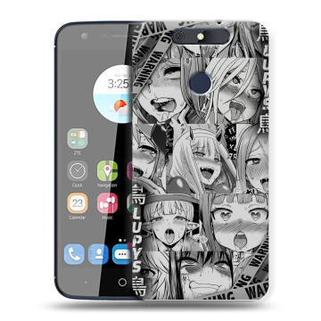 Силиконовый чехол на ZTE Blade V8C с принтом Ahegao Ахегао Аниме