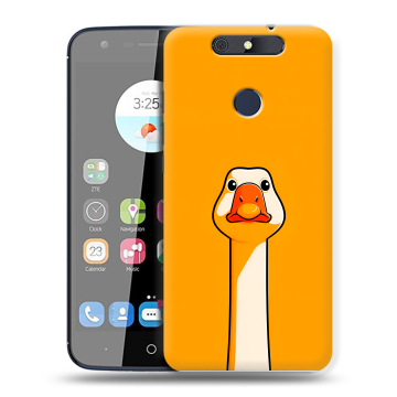 Силиконовый чехол на ZTE Blade V8C с принтом Смешная утка