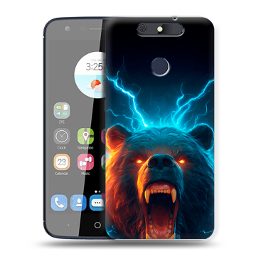 Силиконовый чехол на ZTE Blade V8C с принтом Медведь