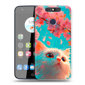 Силиконовый чехол на ZTE Blade V8C с принтом Красивый кот
