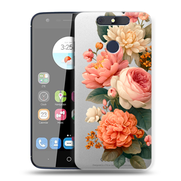 Силиконовый чехол на ZTE Blade V8C с принтом цветы