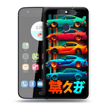 Силиконовый чехол на ZTE Blade V8C с принтом машины тачки