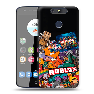 Силиконовый чехол на ZTE Blade V8C с принтом Roblox Роблокс Силиконовый чехол на ZTE Blade V8C с принтом Roblox Роблокс