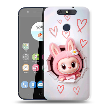 Силиконовый чехол на ZTE Blade V8C с принтом Labubu Лабубу Силиконовый чехол на ZTE Blade V8C с принтом Labubu Лабубу