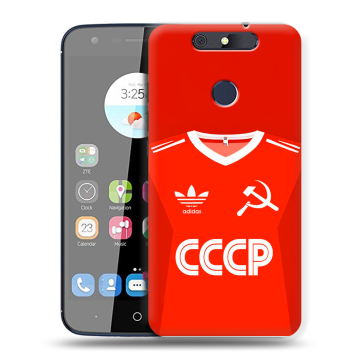 Силиконовый чехол на ZTE Blade V8C с принтом Флаг Герб СССР