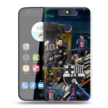 Силиконовый чехол на ZTE Blade V8C с принтом Messi Barcelona Силиконовый чехол на ZTE Blade V8C с принтом Messi Barcelona