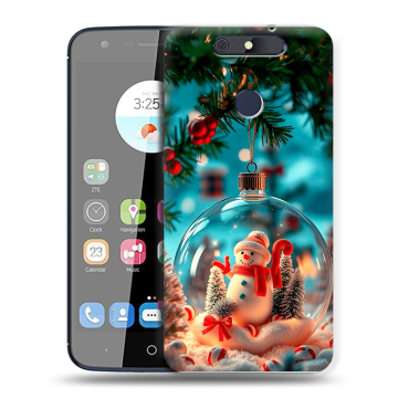 Силиконовый чехол на ZTE Blade V8C с принтом Новый год