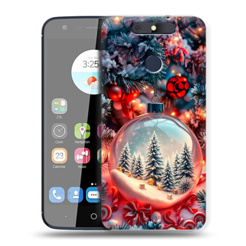 Силиконовый чехол на ZTE Blade V8C с принтом Новый год