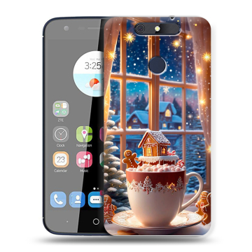 Силиконовый чехол на ZTE Blade V8C с принтом Новый год