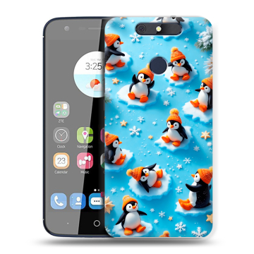 Силиконовый чехол на ZTE Blade V8C с принтом Новый год