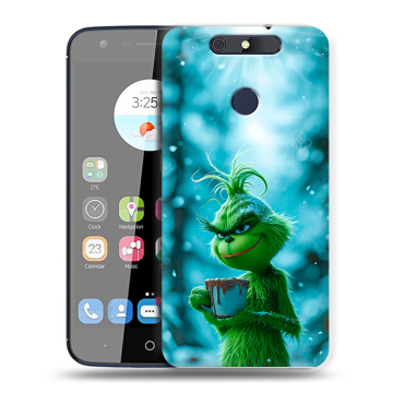Силиконовый чехол на ZTE Blade V8C с принтом Новый год гринч
