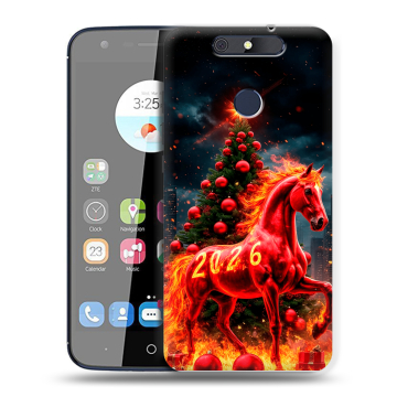 Силиконовый чехол на ZTE Blade V8C с принтом Новый год