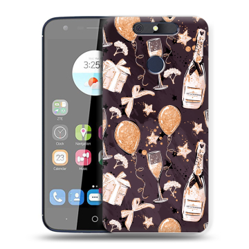 Силиконовый чехол на ZTE Blade V8C с принтом Новый год